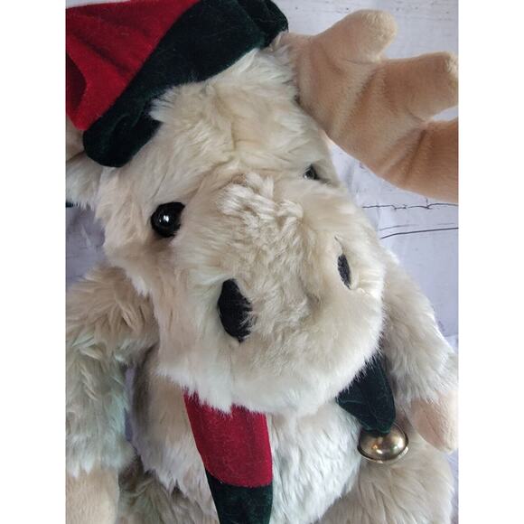15inch Moose Stuffed Animal Plush Christmas Holiday Jingle Bells - Picture 2 of 7